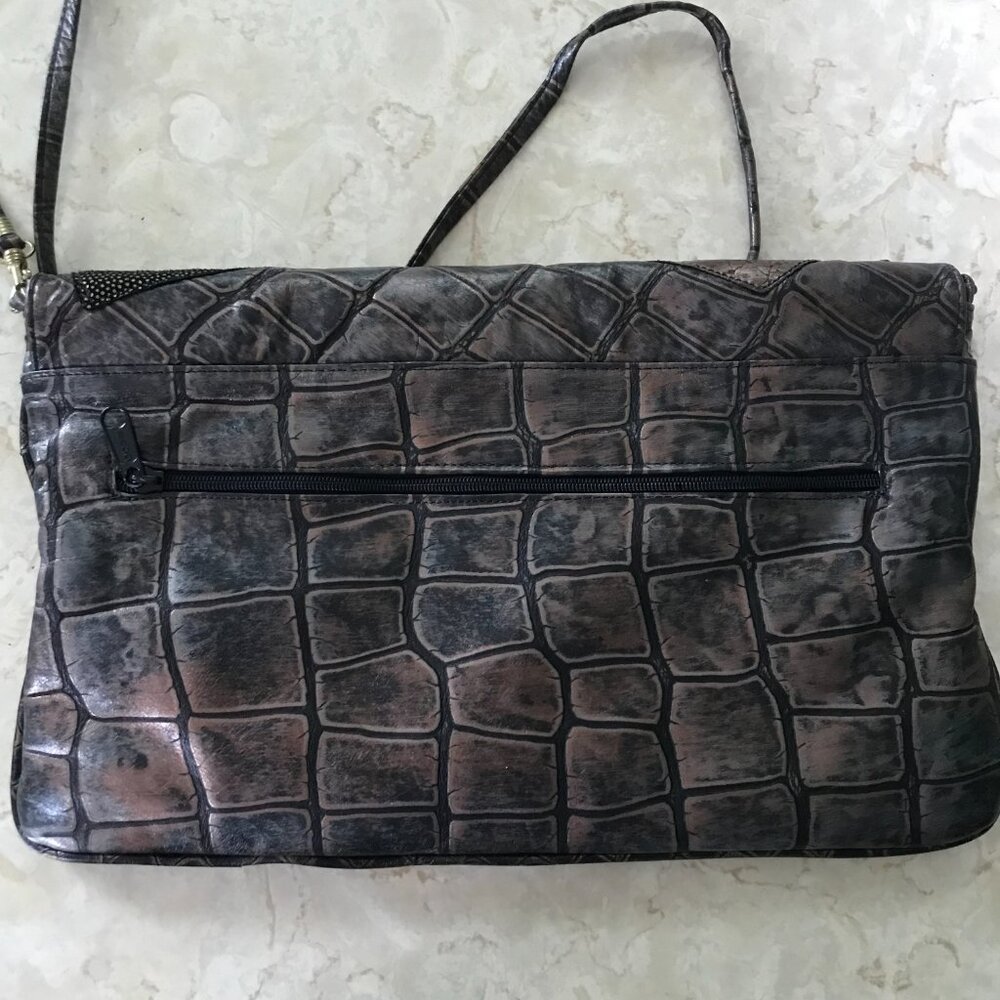 Vtg Patchwork Metallic Asymmetrical Convertible E… - image 4